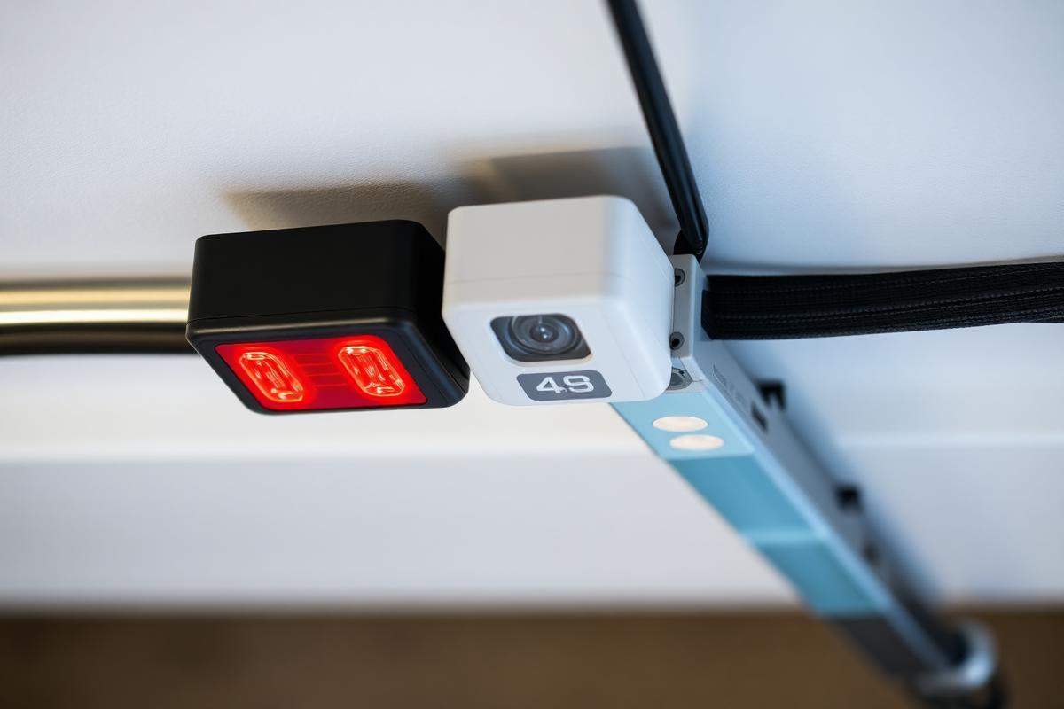 Garage door safety sensors with motion detection technology